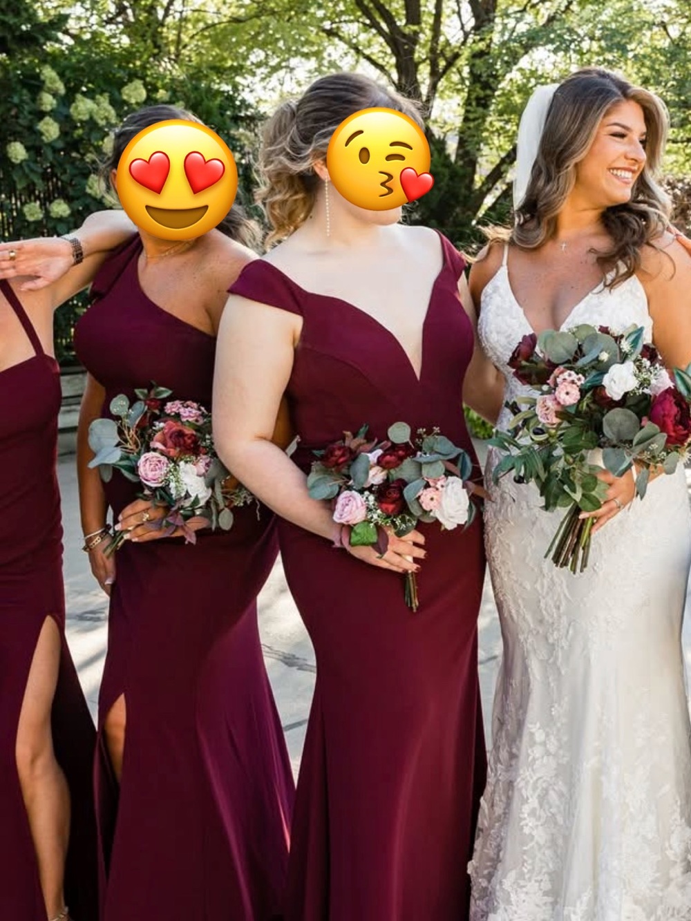 Azazie One-Shoulder Burgundy Bridesmaid Gown